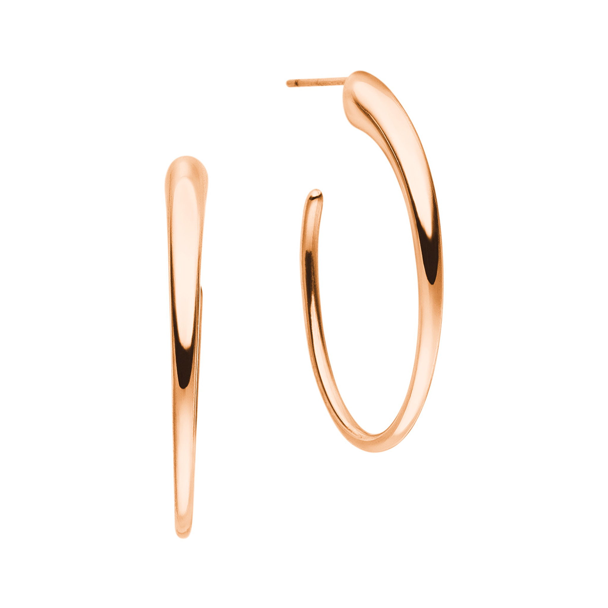 Boucles d'oreilles créoles en acier inoxydable rose