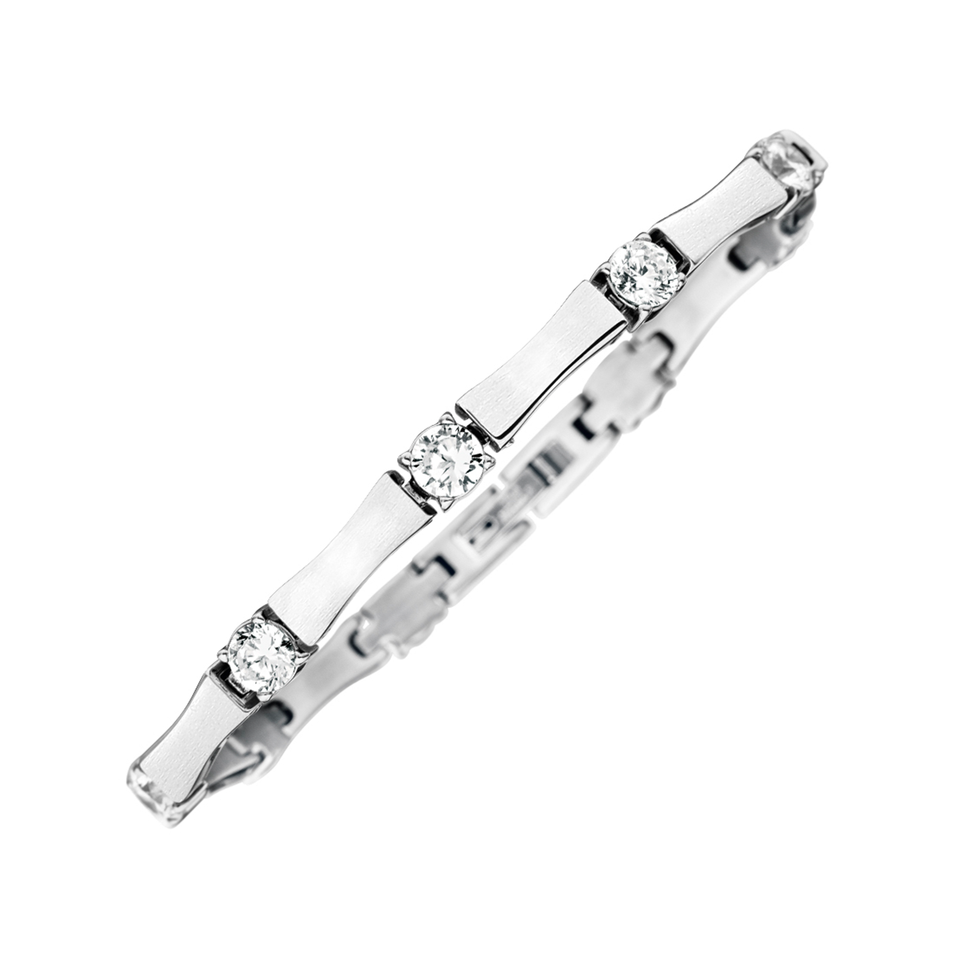 Bracelet à maillons avec aimants et zircon cubique
