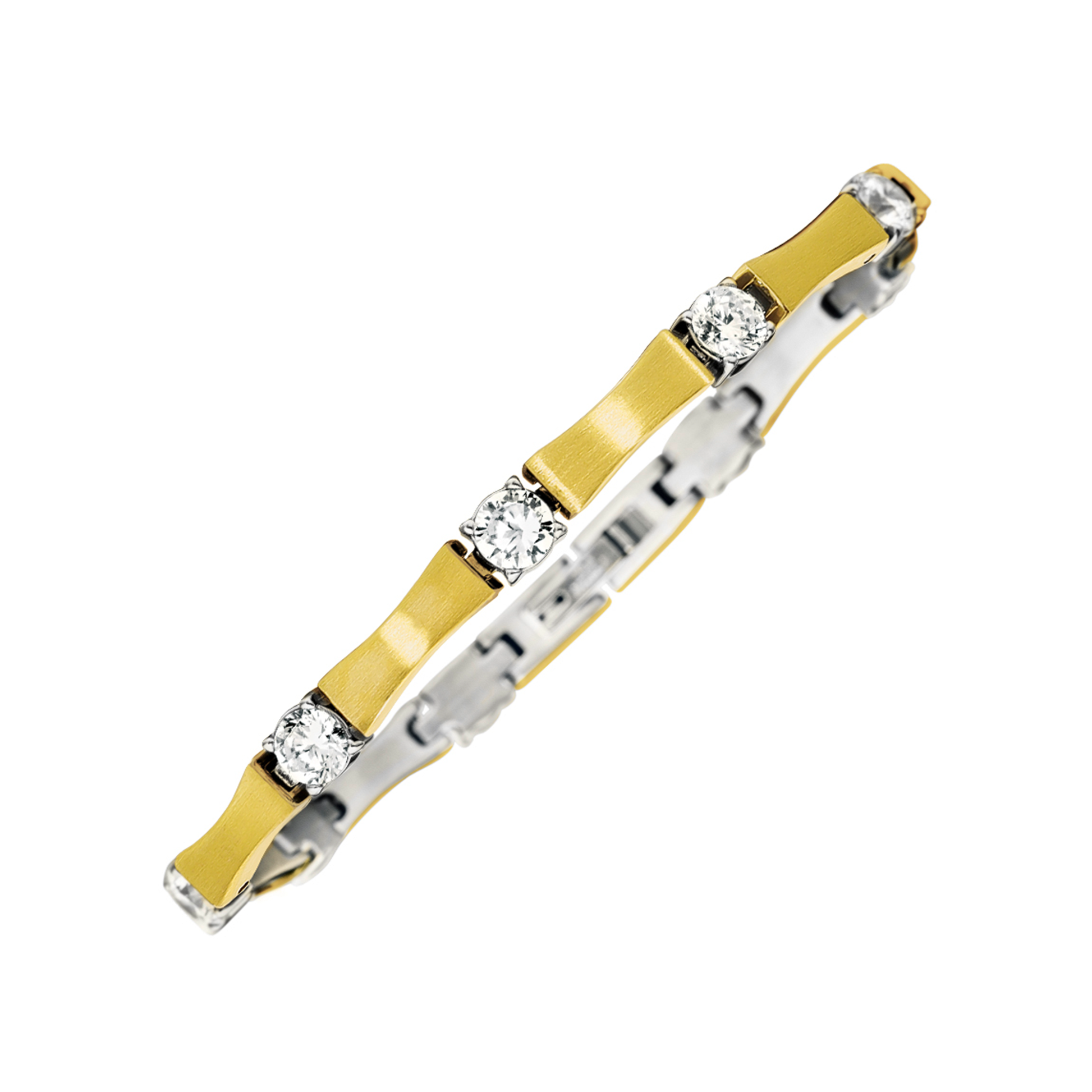 Bracelet à maillons avec aimants et zircon cubique