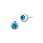 Boucles d'oreilles puces en cristal turquoise