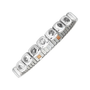 Bracelet flexible argenté
