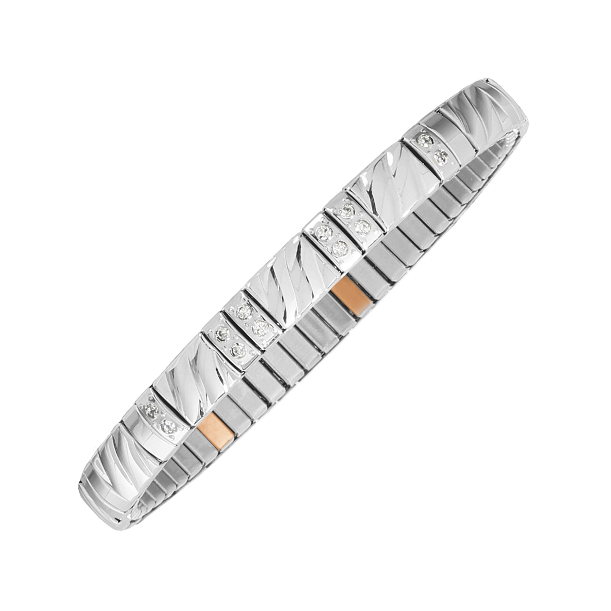Bracelet flexible argenté