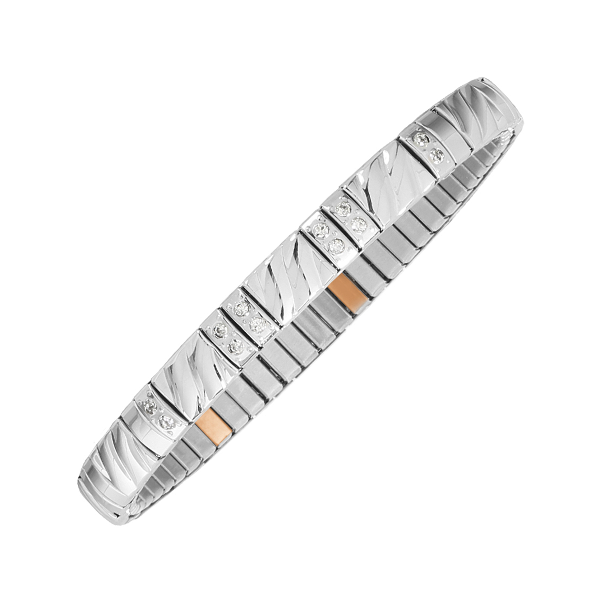 Bracelet flexible argenté