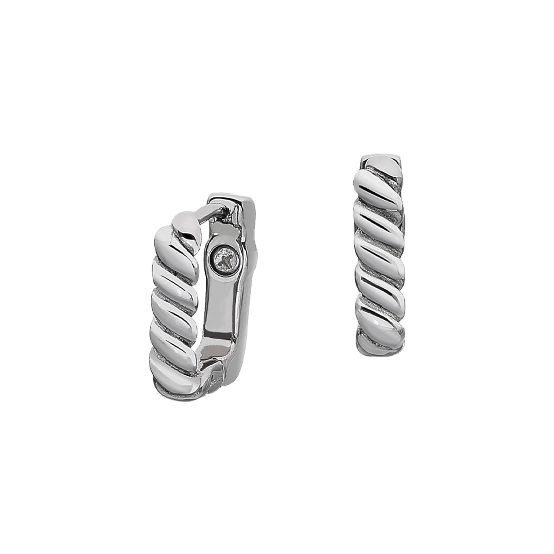 Boucles d'oreilles créoles argentées