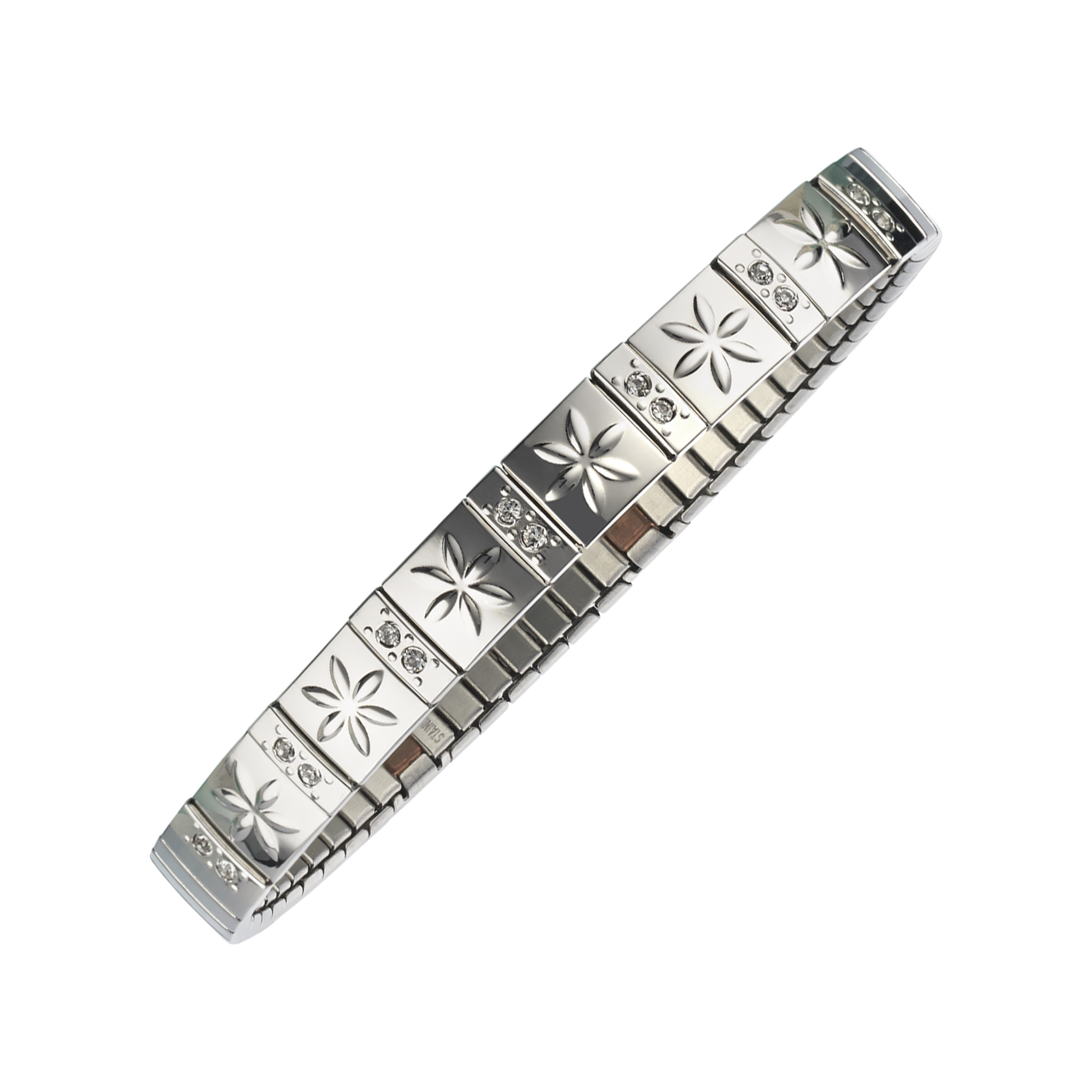 Bracelet flexible argenté