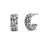 Boucles d'oreilles créoles Hammered Glow - argent