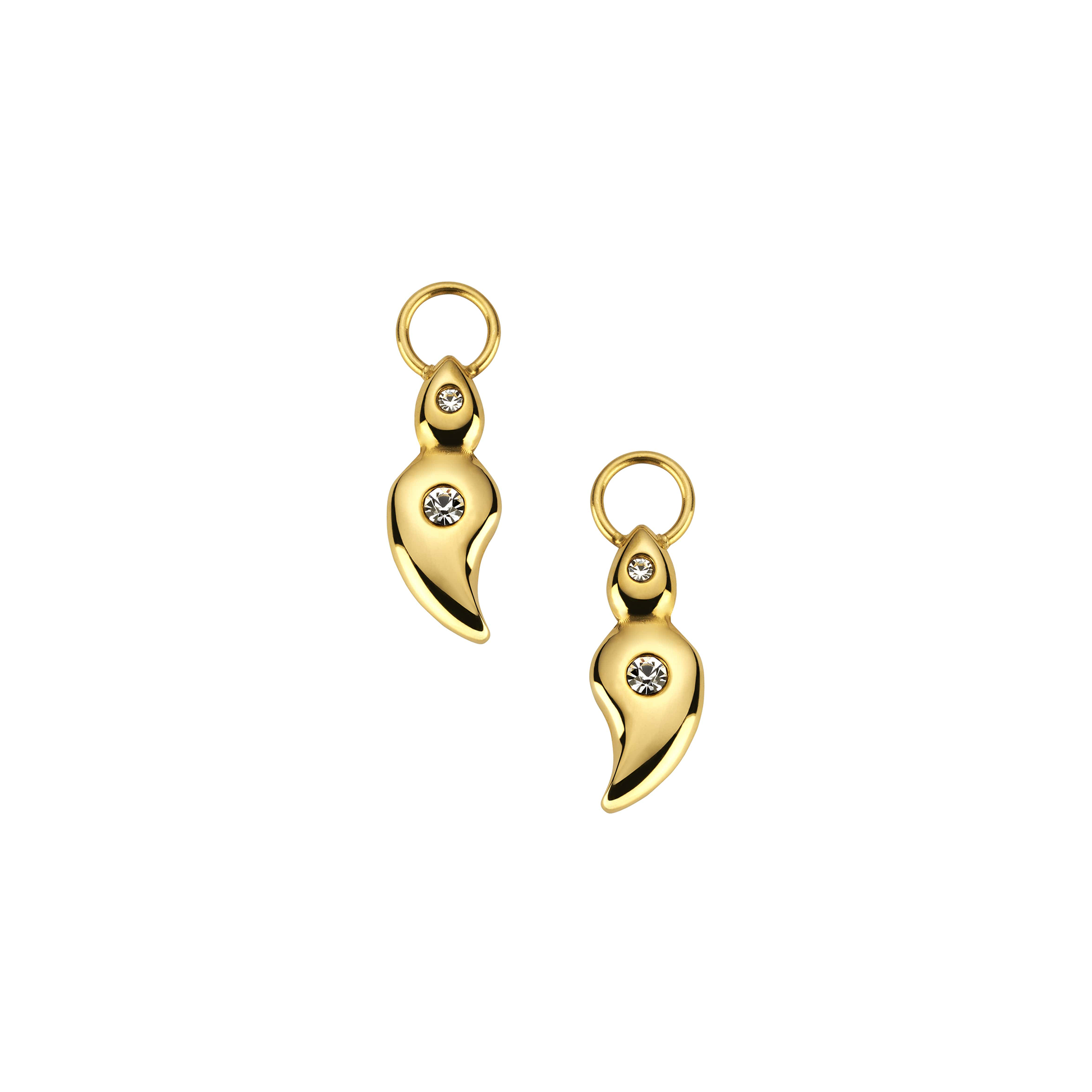 Breloques de boucles d'oreilles Gouttes d'or