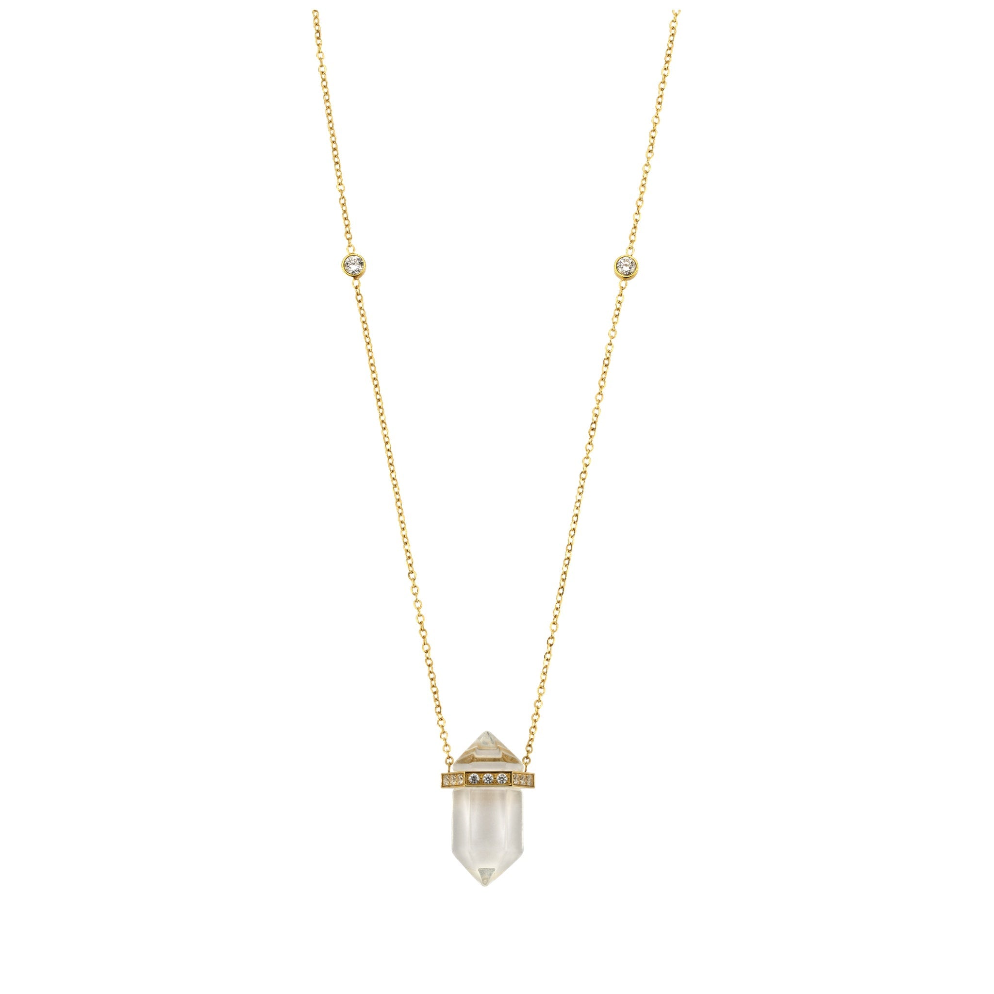 Collier en or cristallin