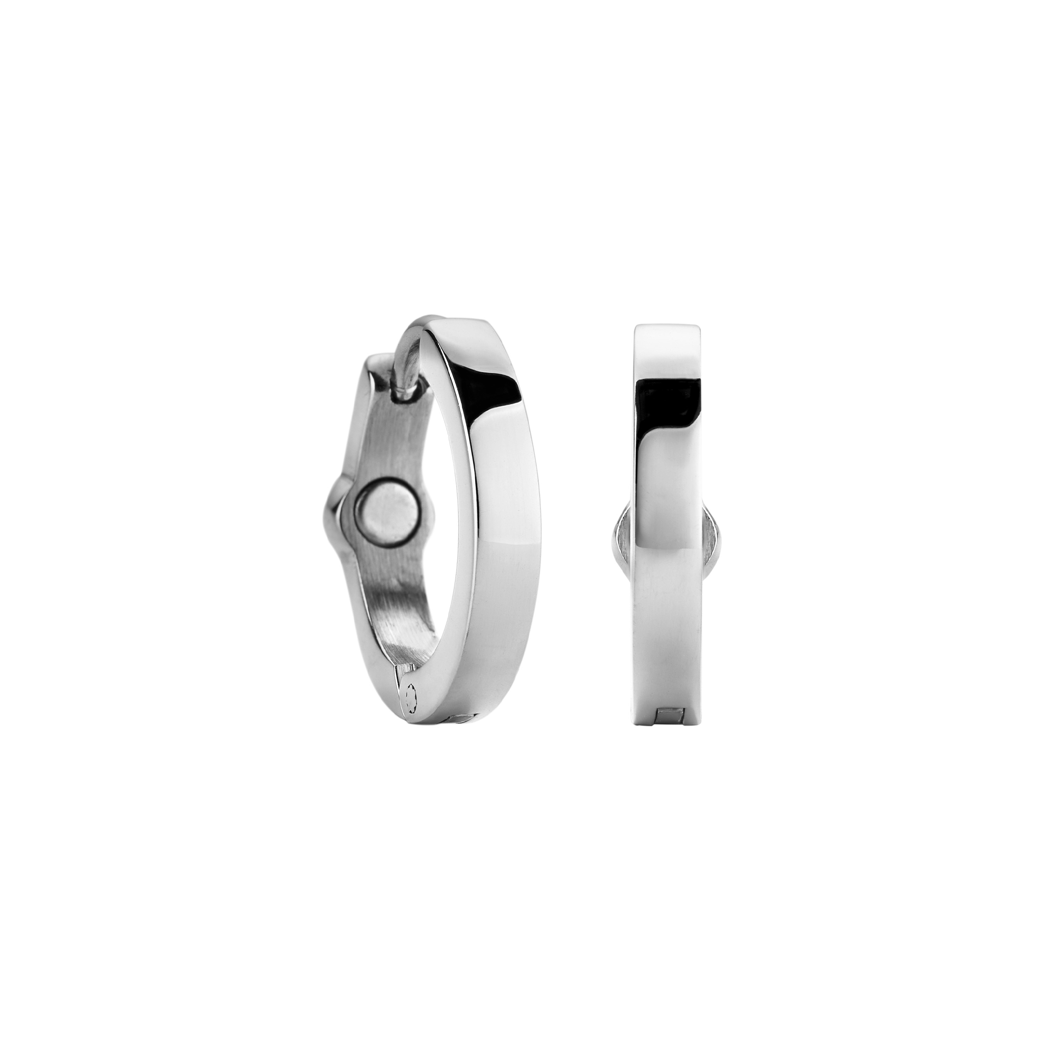 Boucles d'oreilles créoles Pure Classic – argent