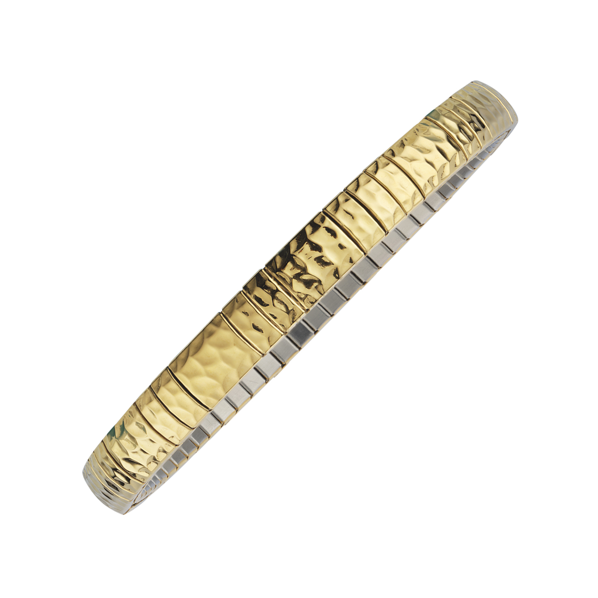 Bracelet flexible Hammered Elegance – Or