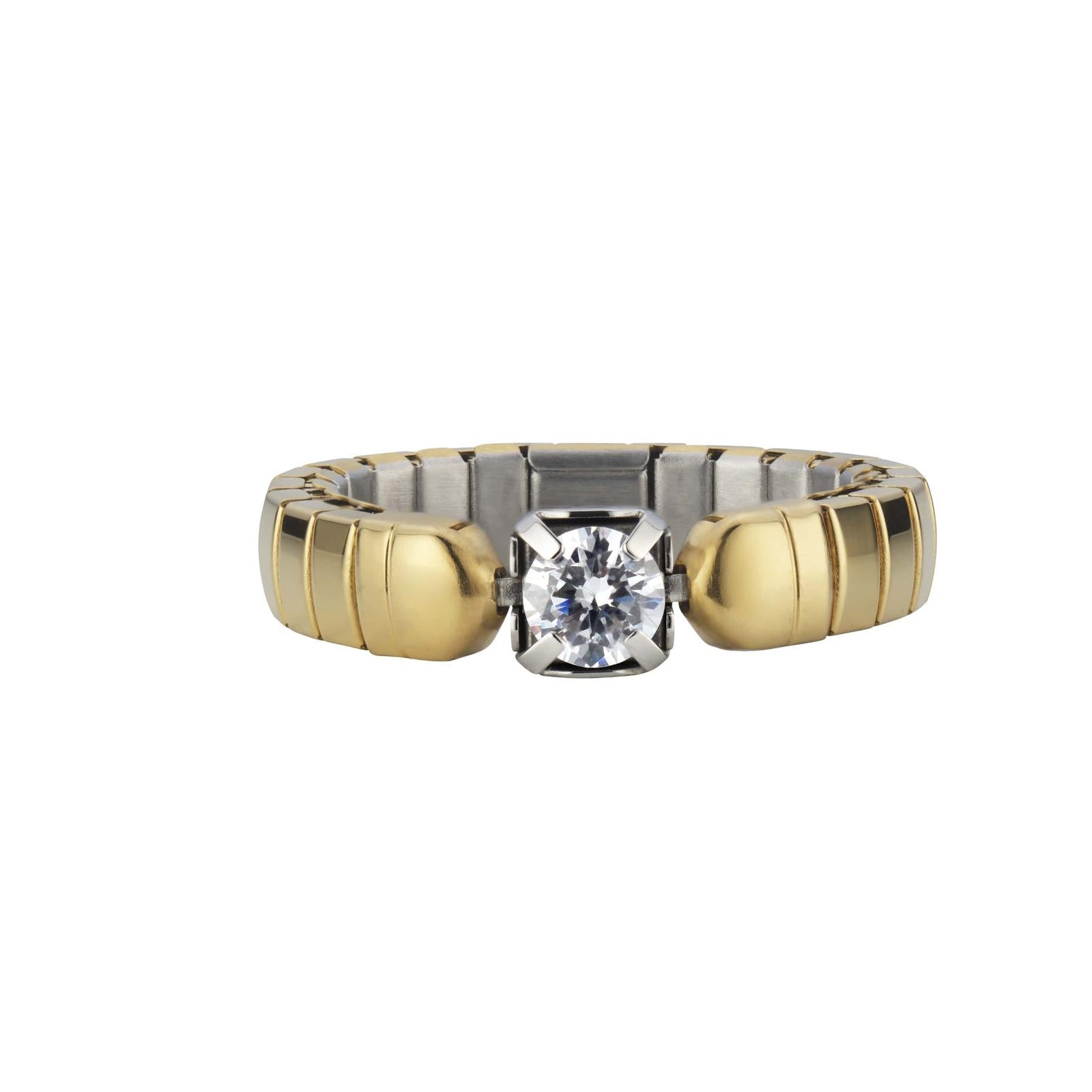 Bague flexible Élégance Brillante – or